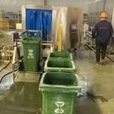 Automatic flipping trash can cleaning equipment