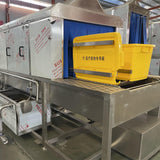 Logistics box and lid cleaning machine